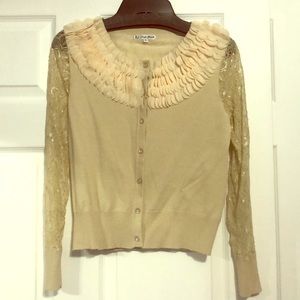 Gorgeous Unique Tan Cardigan